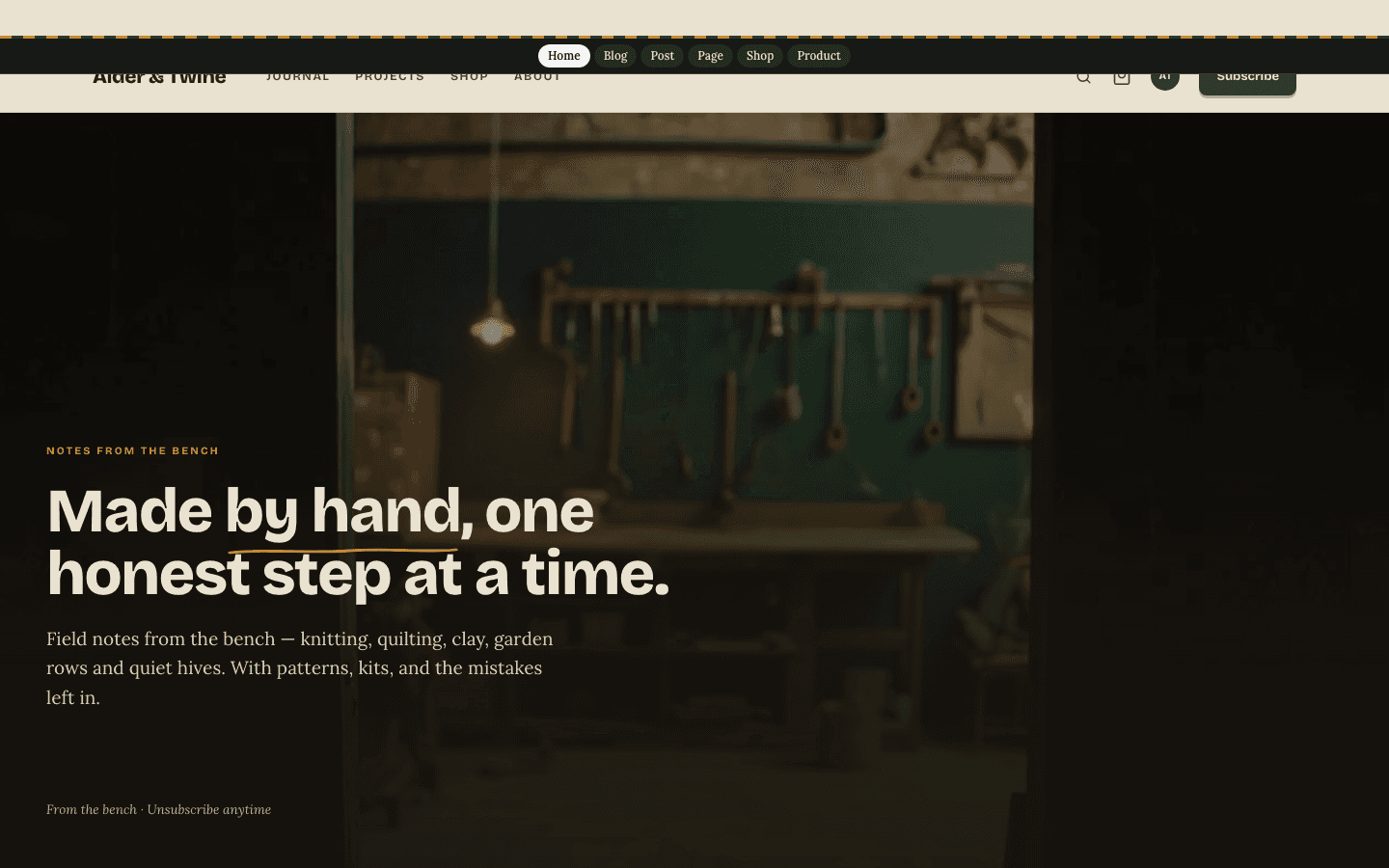 Workbench Motion theme preview