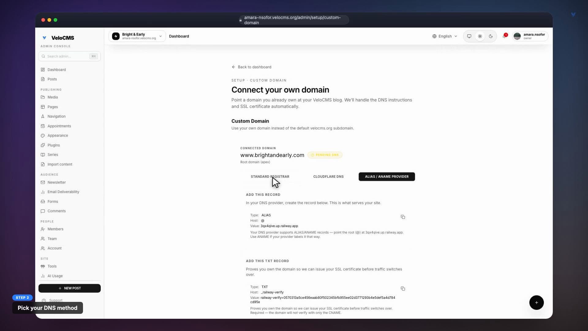 How to Connect a Custom Domain to Your Blog (Apex Too)