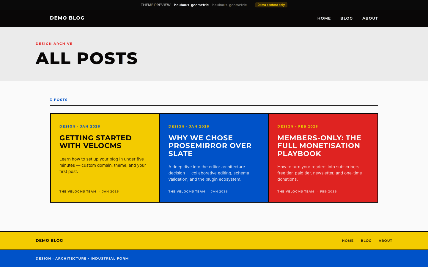 Bauhaus Geometric theme preview
