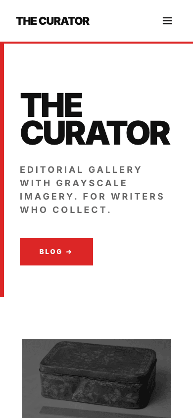 قالب Curator: عرض الجوال للصفحة الرئيسية